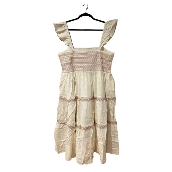 Madewll Lucie Smocked Tiered Ruffle Maxi Dress (4X) - Picture 6 of 12